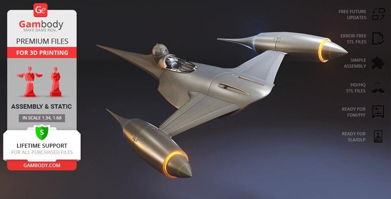 Naboo N-1 Starfighter 3D Printing Model | Assembly