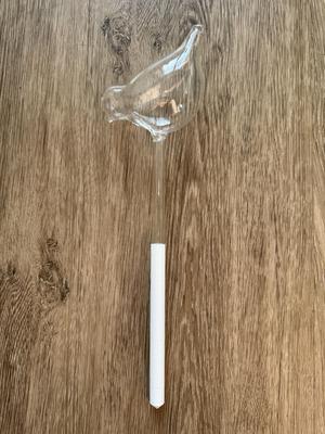 Tube for Self Watering Birds in Glass - Rør til Selvvandingsfugle I Glas