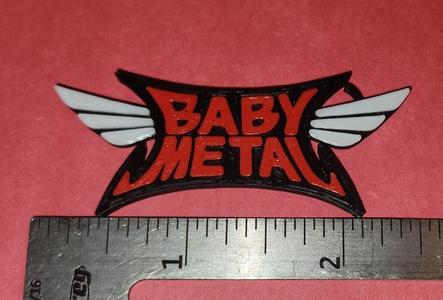 BABYMETAL Keychain - New Logo - Multi Color Print Friendly (Wings Print Seperate)
