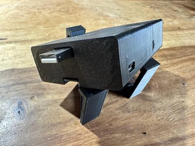 Raspberry Pi 3 (B+) / 4 Sleeve Case w/ CP2102 Holder + Wall Mount Bracket (e.g. for Optolink-Switch)