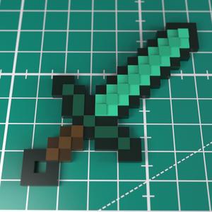 Minecraft Sword Keychain