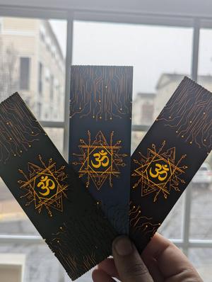 Om Bookmark with circuit board design