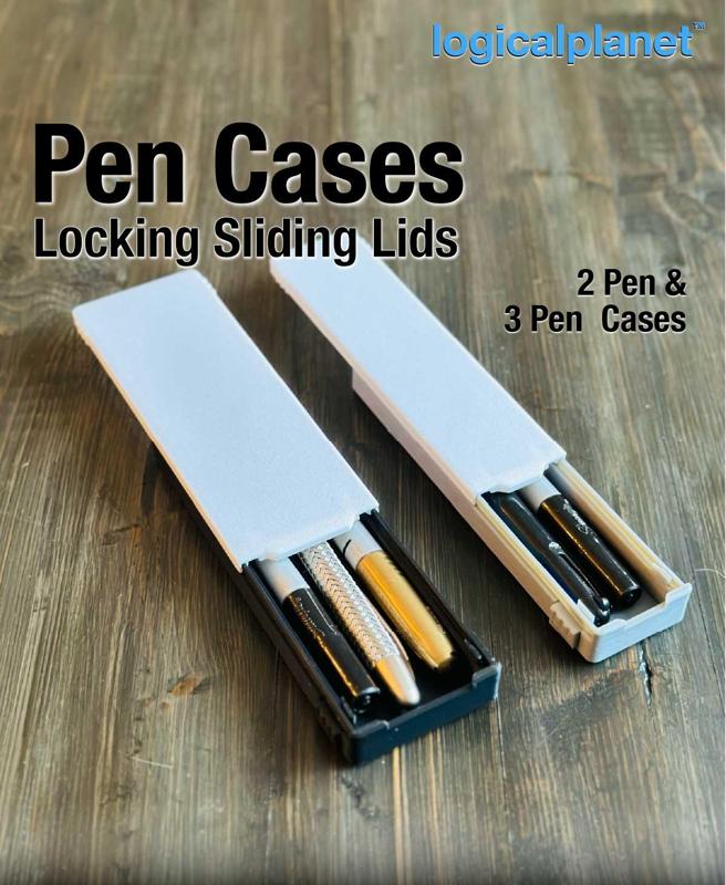 Pen Cases - with Locking Sliding Lids