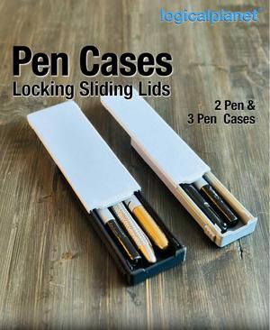 Pen Cases - with Locking Sliding Lids