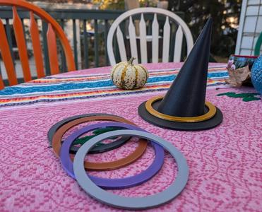 Witch Hat Ring Toss Game - Halloween Party Yard and Table Game