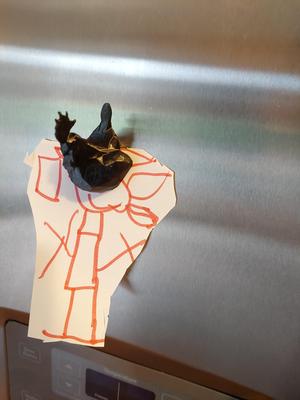 Low Poly Rooster Fridge Magnet