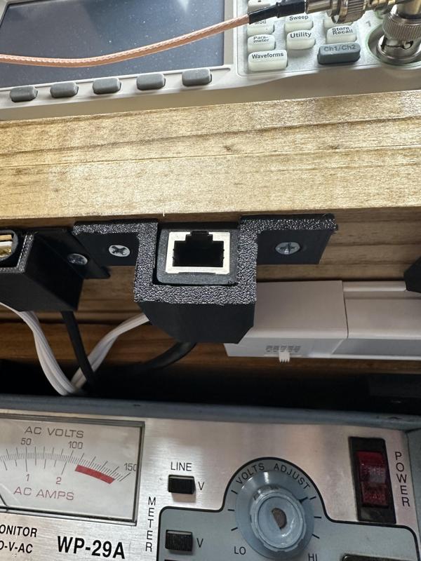 Under Shelf/Counter RJ45 Cable mount
