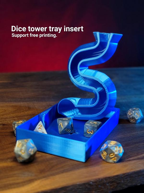 Dice Tower Tray Insert for Skull Chest