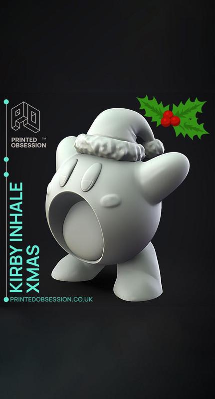 kirby inhale xmas - Kirbys Adventure - Fan Art