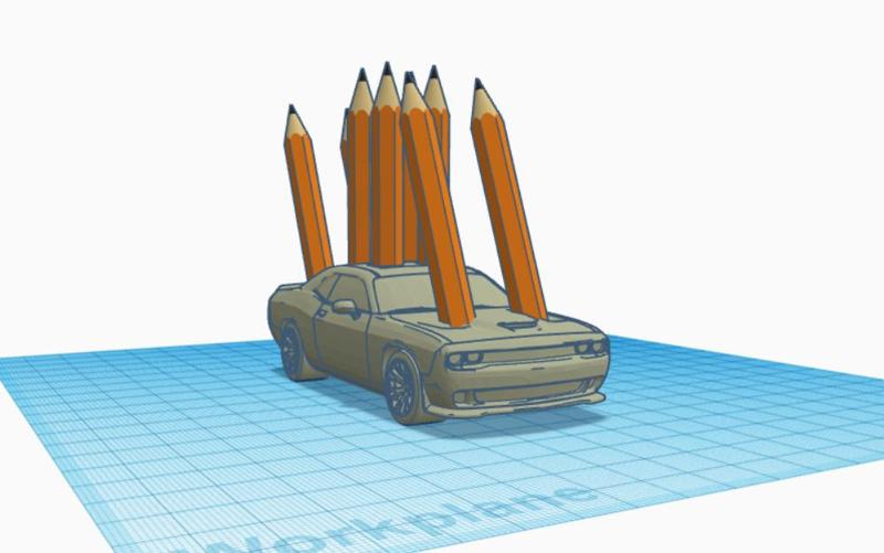 Dodge Hellcat Pencil Holder