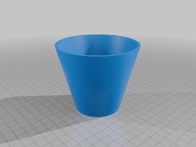 Bucket, cup, vase - parametric cone trunk or cylinder container