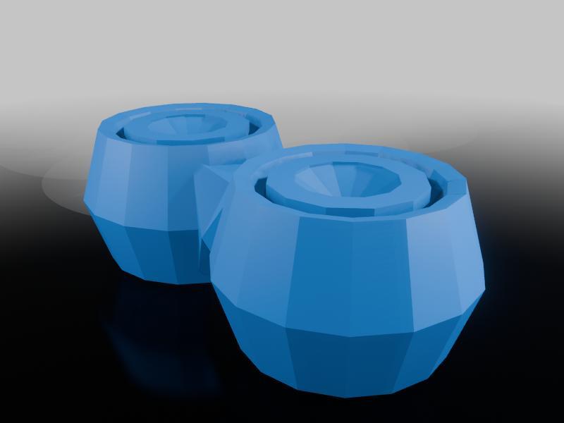 Print In Place Mini Spinner Fidget Toy Low Poly