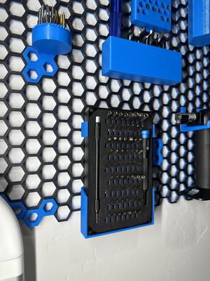 HSW iFixit Mako Driver Kit magnetic mount for Honeycomb Storage Wall OR Skadis Pegboard
