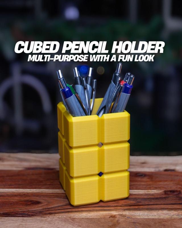 Cubed Pencil Holder – Modular Look, Multi-Purpose Organizer