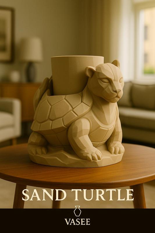 Creative vase art organizer with sculpted beauty