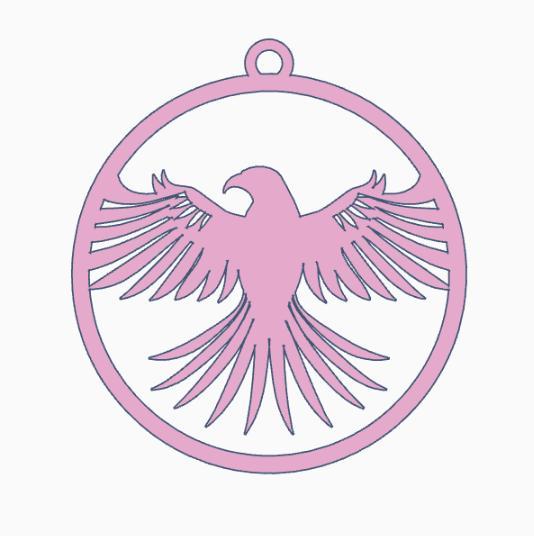 Bird in Flight Silhouette Earring 4.stl