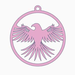 Bird in Flight Silhouette Earring 4.stl