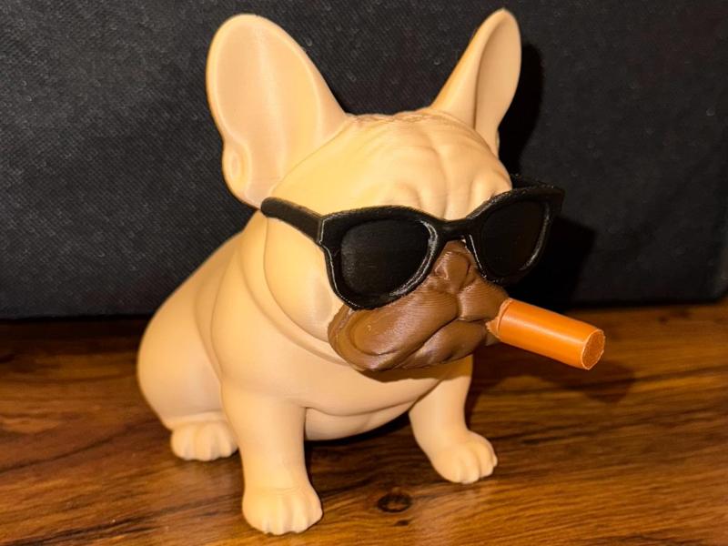 French Bulldog with sunglasses and cigar