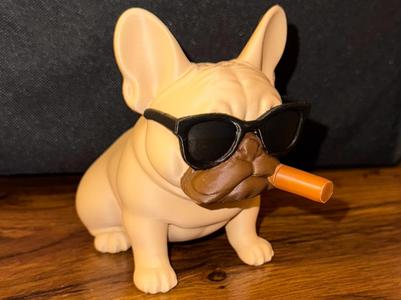 French Bulldog with sunglasses and cigar