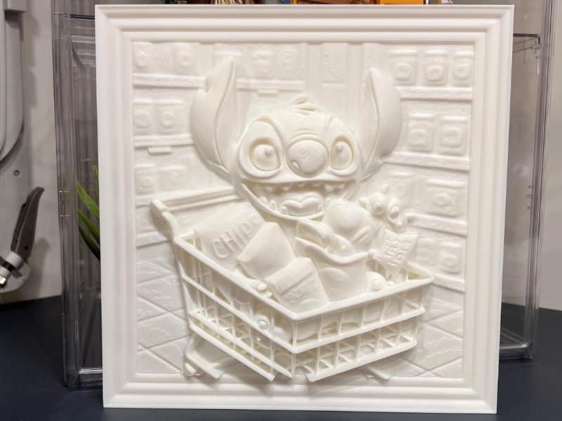 Stitch's Shopping Spree – A Cheerful 3D Relief