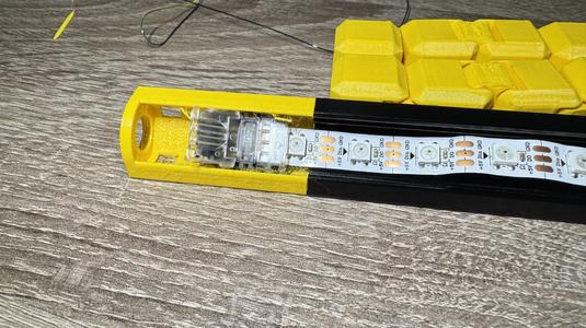 90 degree LED Profile Heatsink Quick connect Strain Relief /w ziptie