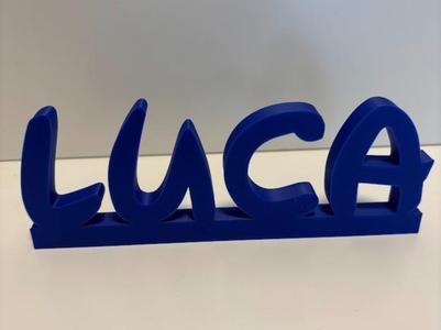 Luca Name Sign Disney 16cm x 6cm Free Standing Sign
