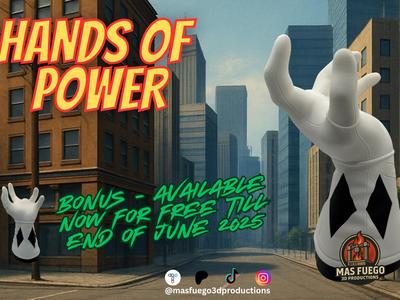 OG Black MMPR - Hands of Power - Mas Fuego 3D Pro