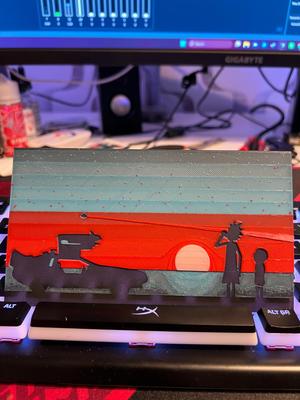 Rick & Morty sunset  Hueforge