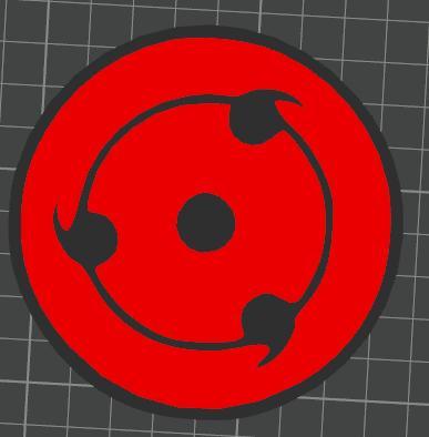 Tomoe 3 Sharingan coaster Naruto 93mm Mangekyou