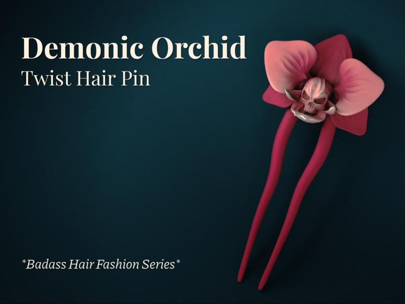 Demonic Orchid - Twist Hairpin