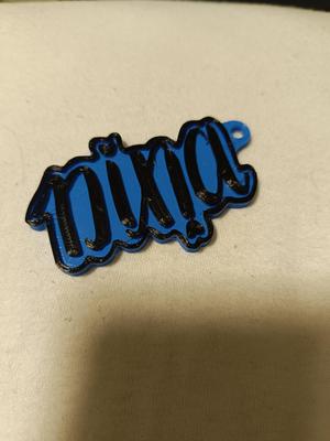 Ambigram name keychain - Nina