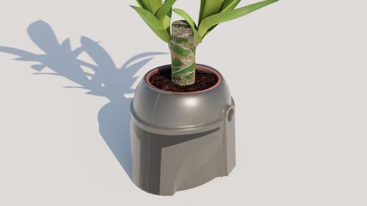 Lego Mandalorian Helmet Plant Pot