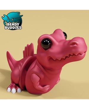 Snoozy Cute Dinosaur / Spinosaurus Articulated / Print-in-Place Dino Creature / Wild Jurassic Beast