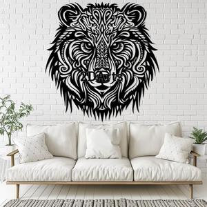 Bear Head Tattoo Style Silhouette