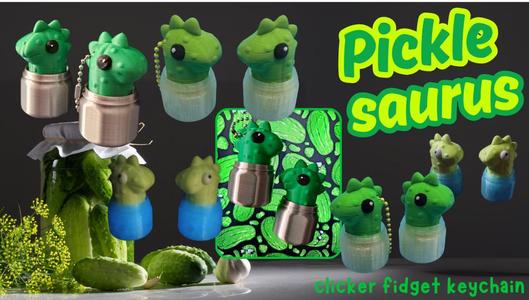 Pickle-saurus!! Clicker Fidget and Keychain