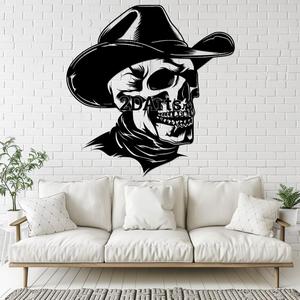 Skull with Cowboy Hat 2D Wall Art/Window Art