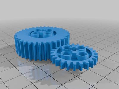 Customizable LEGO Technic-Compatible Gear