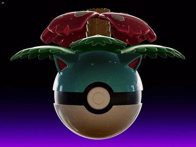 Venusaur x Pokeball | 3D Print Model
