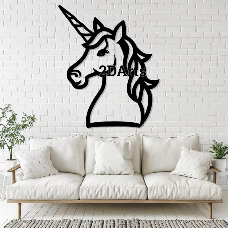 Unicorn Head 2D Wall Art/Window Art