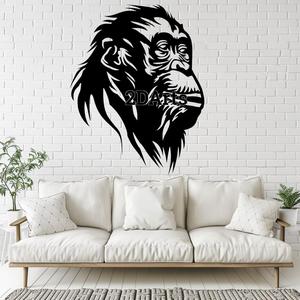 Chimpanzee Face 2D Wall Art/Window Art - Digital STL & SVG File for 3D Printing or Laser Cutting