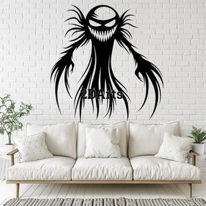 Horror Creature 2D Wall Art/Window Art - Digital STL & SVG Files for 3D Printing and Laser Cutting