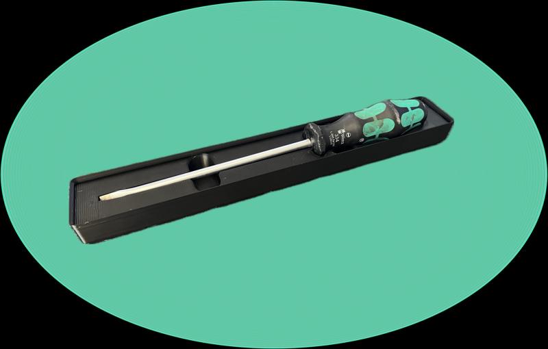 WERA 6.5 mm slotted 6 inch shank driver gridfinity holder