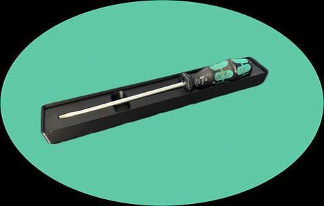 WERA 6.5 mm slotted 6 inch shank driver gridfinity holder