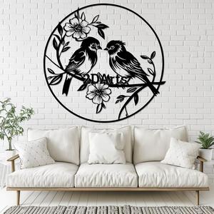 Young Birds with Flowers 2D Wall Art/Window Art