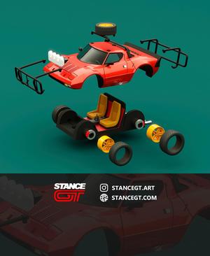 Lancia Stratos + Safari Pack | Model Kit Car
