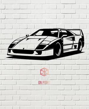 FERRARI F40 - 2D WALL ART #1