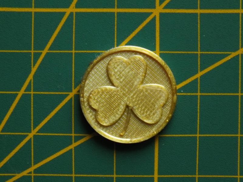 Shamrock Clover Coin Token 1Euro size