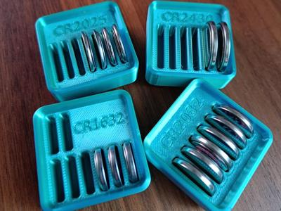 Gridfinity coin cell battery storage solution