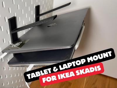Tablet & Laptop Mount for IKEA Skadis