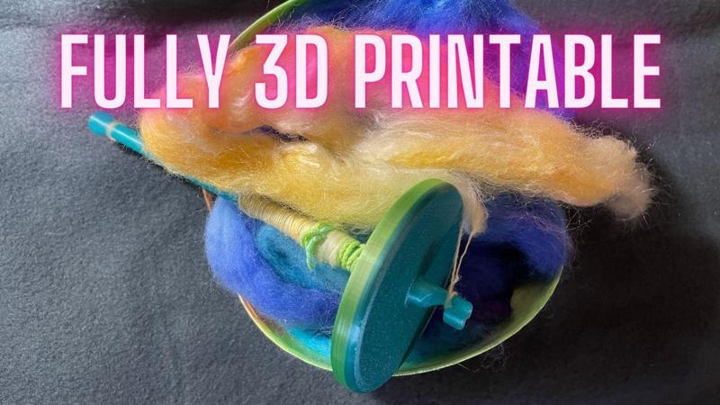 Fully printable drop spindle